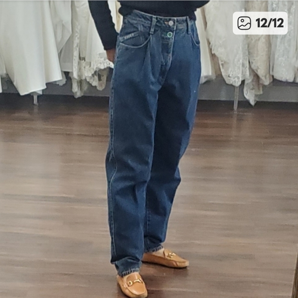 Vintage Edwin 90's Style Blue Denim Jeans with Flag Detail